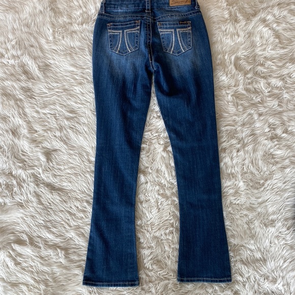 Seven7 The Rocker Slim Thick Stitch Embroidered Bootcut Jeans - Picture 9 of 14